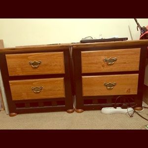 Brown-black night stands